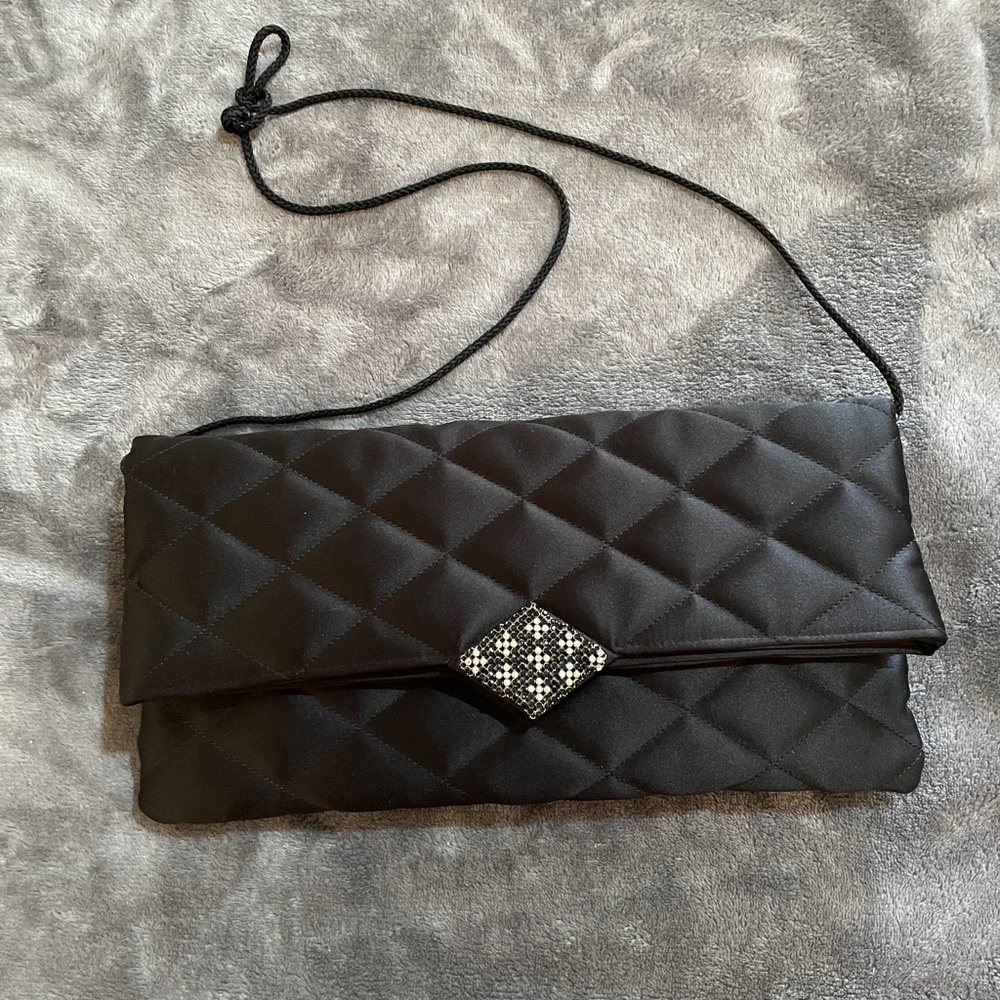 Kate Landry Black Clutch Cross Body Shoulder Bag